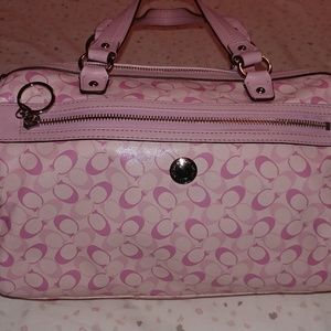 Pink Coach Bowling Bag style purse